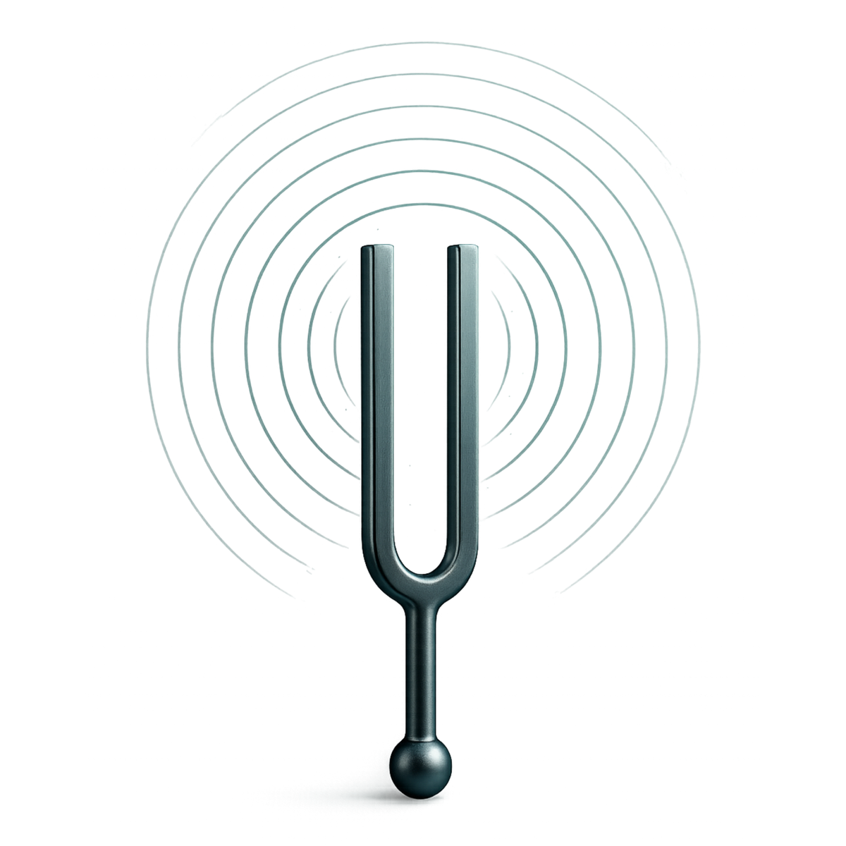EchoTune tuning fork with concentric rings